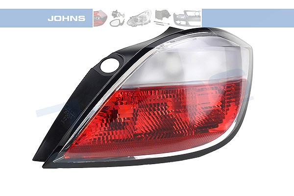 Johns Heckleuchte rot, Blinker weiß, ohne Lampenträger [Hersteller-Nr. 550988-1] für Opel