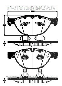 Triscan Bremsbelagsatz, Scheibenbremse [Hersteller-Nr. 811011025] für BMW