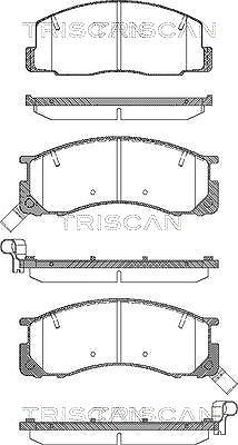 Triscan Bremsbelagsatz, Scheibenbremse [Hersteller-Nr. 811013015] für Toyota