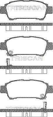 Triscan Bremsbelagsatz, Scheibenbremse [Hersteller-Nr. 811013027] für Toyota