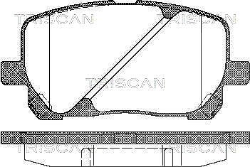 Triscan Bremsbelagsatz, Scheibenbremse [Hersteller-Nr. 811013055] für Toyota