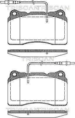 Triscan Bremsbelagsatz, Scheibenbremse [Hersteller-Nr. 811028032] für Citroën, Peugeot, Fiat, Lancia