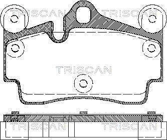 Triscan Bremsbelagsatz, Scheibenbremse [Hersteller-Nr. 811029050] für VW, Porsche, Audi