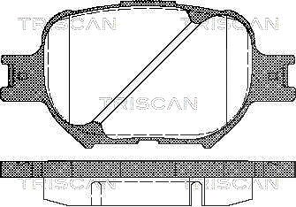 Triscan Bremsbelagsatz, Scheibenbremse [Hersteller-Nr. 811013046] für Toyota