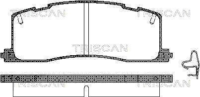 Triscan Bremsbeläge hinten (Satz) [Hersteller-Nr. 811013003] für Toyota