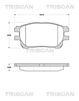 Triscan Bremsbelagsatz, Scheibenbremse [Hersteller-Nr. 811013073] für Toyota