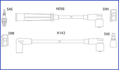 Hüco Zündleitungssatz [Hersteller-Nr. 134439] für Volvo