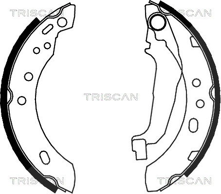 Triscan Bremsbackensatz Trommelbremse Hinterachse [Hersteller-Nr. 810014543] für Nissan