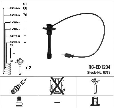 Ngk Zündleitungssatz [Hersteller-Nr. 6373] für Daihatsu