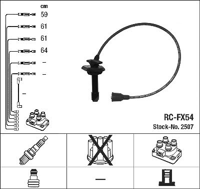 Ngk Zündleitungssatz [Hersteller-Nr. 2507] für Subaru