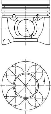 Kolbenschmidt Kolben [Hersteller-Nr. 40406620] für Citroën, Peugeot, Lancia, Fiat