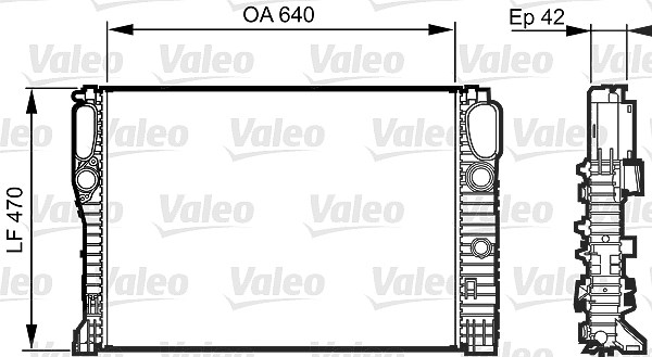 Valeo Kühler, Motorkühlung [Hersteller-Nr. 732855] für Mercedes-Benz