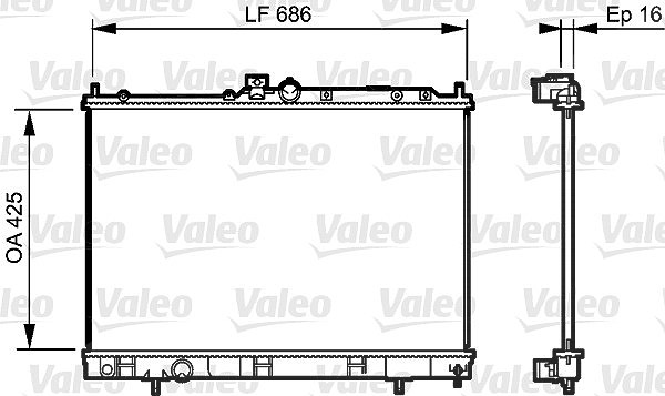 Valeo Kühler, Motorkühlung [Hersteller-Nr. 735201] für Mitsubishi