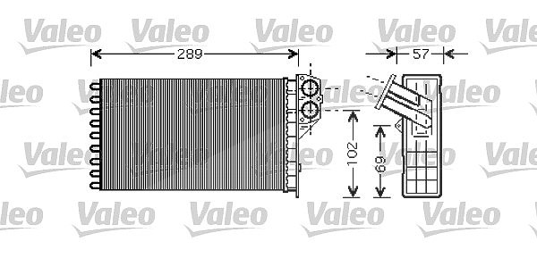 Valeo Wärmetauscher, Innenraumheizung [Hersteller-Nr. 812322] für Peugeot