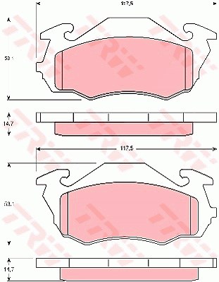 Trw Bremsbelagsatz, Scheibenbremse [Hersteller-Nr. GDB3136] für Subaru