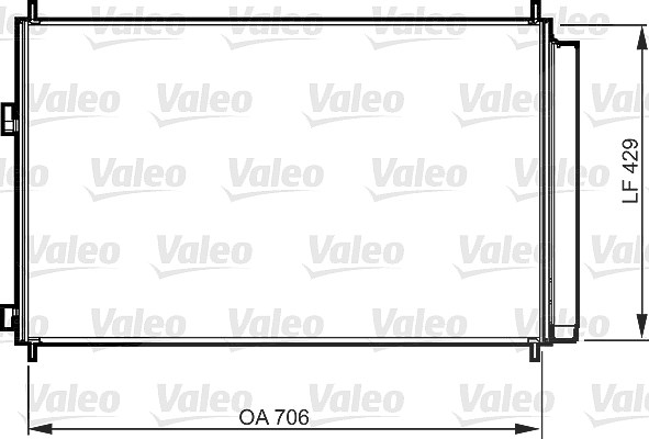 Valeo Kondensator, Klimaanlage [Hersteller-Nr. 814204] für Toyota