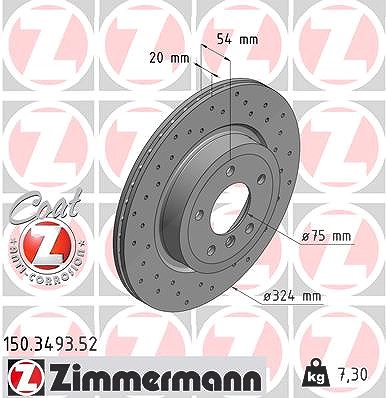 Zimmermann Bremsscheibe [Hersteller-Nr. 150.3493.52] für BMW