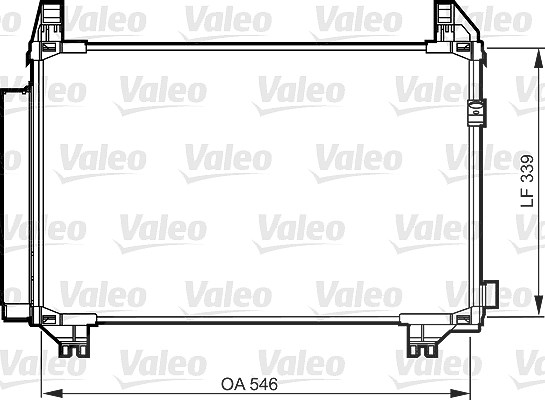 Valeo Kondensator, Klimaanlage [Hersteller-Nr. 814224] für Toyota