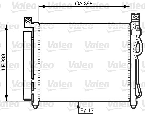 Valeo Kondensator, Klimaanlage [Hersteller-Nr. 814346] für Kia