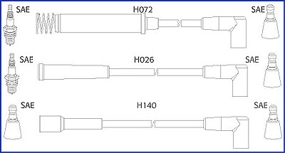 Hüco Zündkabelsatz [Hersteller-Nr. 134225] für Opel
