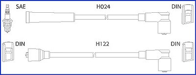 Hüco Zündleitungssatz [Hersteller-Nr. 134347] für Nissan