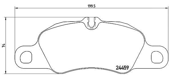 Brembo Bremsbelagsatz, Scheibenbremse [Hersteller-Nr. P65019] für Porsche