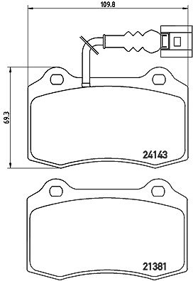 Brembo Bremsbelagsatz, Scheibenbremse [Hersteller-Nr. P85104] für Ferrari, Seat