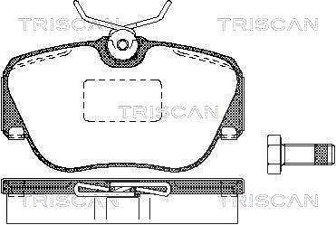 Triscan Bremsbelagsatz, Scheibenbremse [Hersteller-Nr. 811023936] für Mercedes-Benz