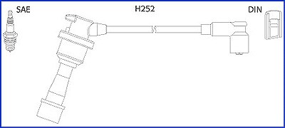 Hüco Zündleitungssatz [Hersteller-Nr. 134480] für Kia, Mitsubishi, Hyundai