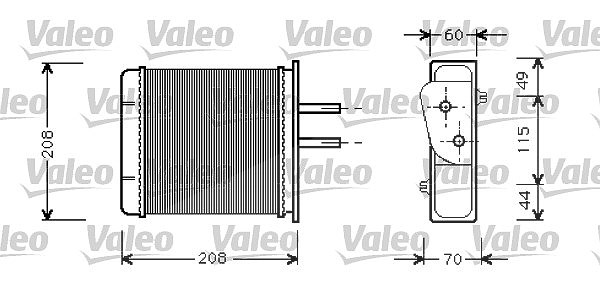 Valeo Wärmetauscher, Innenraumheizung [Hersteller-Nr. 812145] für Fiat