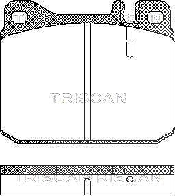 Triscan Bremsbeläge vorne (Satz) [Hersteller-Nr. 811023222] für VW, Mercedes-Benz