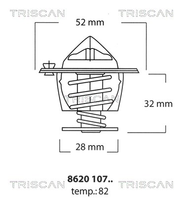 Triscan Thermostat, Kühlmittel [Hersteller-Nr. 862010782] für Daihatsu, Mitsubishi, Ford
