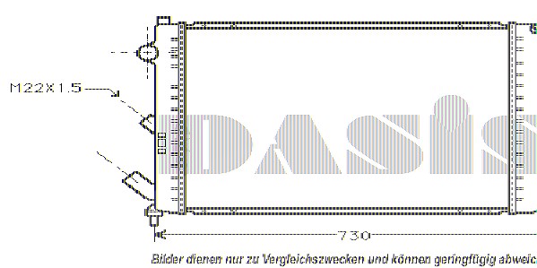 Aks Dasis Kühler, Motorkühlung [Hersteller-Nr. 181470N] für Renault
