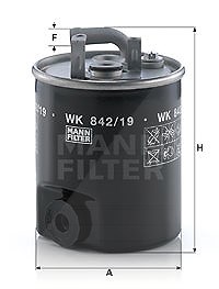 Mann-filter Kraftstofffilter [Hersteller-Nr. WK842/19] für Jeep