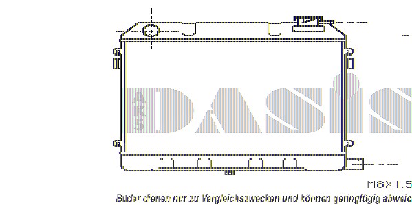 Aks Dasis Kühler, Motorkühlung [Hersteller-Nr. 150030N] für Opel