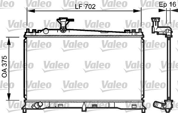 Valeo Kühler, Motorkühlung [Hersteller-Nr. 735053] für Mazda