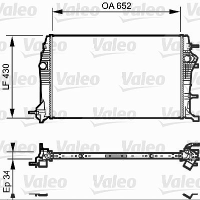 Valeo Kühler, Motorkühlung [Hersteller-Nr. 735181] für Renault