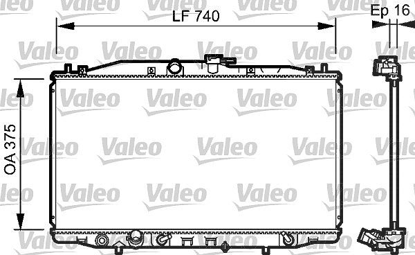 Valeo Kühler, Motorkühlung [Hersteller-Nr. 735050] für Honda
