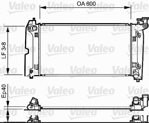 Valeo Kühler, Motorkühlung [Hersteller-Nr. 734711] für Toyota