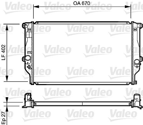 Valeo Kühler, Motorkühlung [Hersteller-Nr. 735216] für Toyota