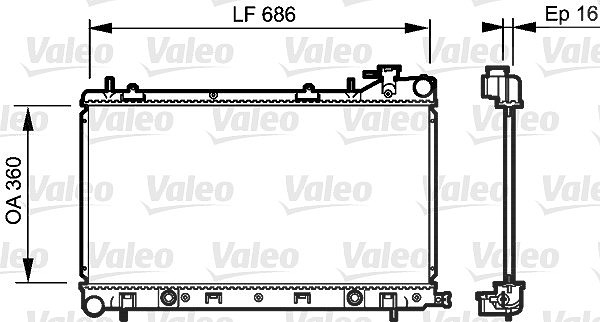 Valeo Kühler, Motorkühlung [Hersteller-Nr. 735209] für Subaru