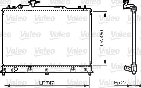 Valeo Kühler, Motorkühlung [Hersteller-Nr. 735577] für Mazda