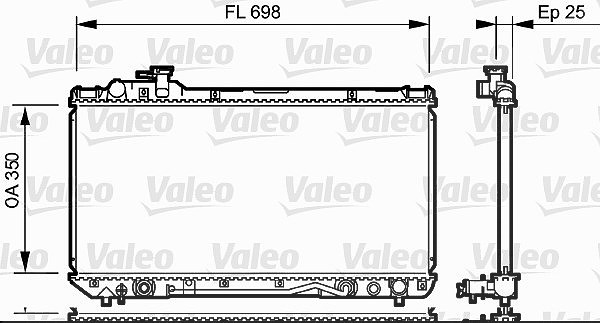 Valeo Kühler, Motorkühlung [Hersteller-Nr. 734172] für Toyota