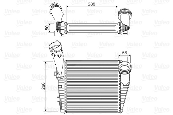 Valeo Ladeluftkühler [Hersteller-Nr. 818814] für Porsche, Audi, VW