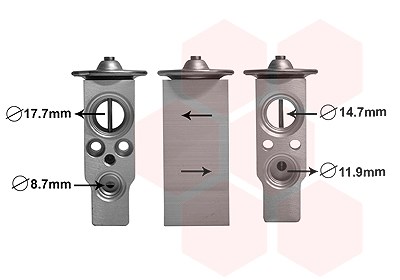 Van Wezel Expansionsventil, Klimaanlage [Hersteller-Nr. 58001366] für VW