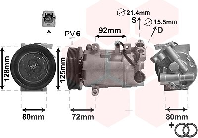 Van Wezel Kompressor, Klimaanlage [Hersteller-Nr. 4300K489] für Renault