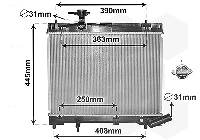 Van Wezel Kühler, Motorkühlung [Hersteller-Nr. 53002663] für Subaru, Toyota