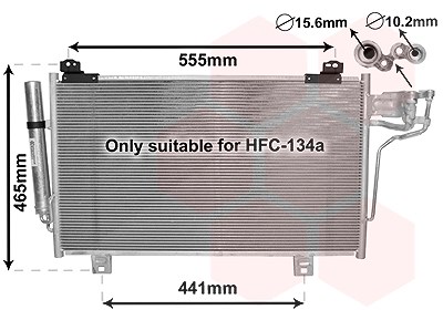 Van Wezel Kondensator, Klimaanlage [Hersteller-Nr. 27005261] für Mazda