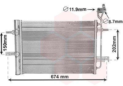 Van Wezel Kondensator, Klimaanlage [Hersteller-Nr. 37005620] für Opel