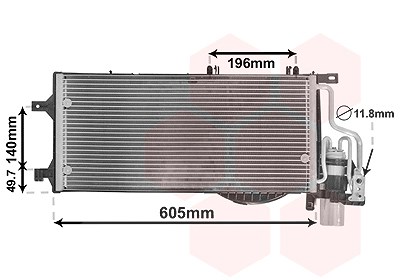 Van Wezel Kondensator, Klimaanlage [Hersteller-Nr. 37015370] für Opel